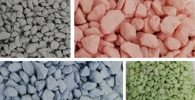 Piedras decorativas de colores pastel en tonos rosa, azul, verde y gris para macetas, terrarios, jardines y decoración creativa.